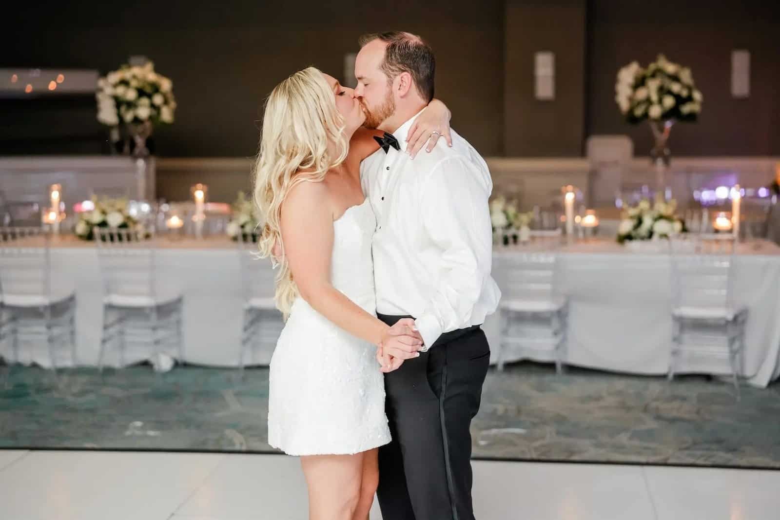 First dance on the white dance floor at the Hyatt Regency Clearwater Beach