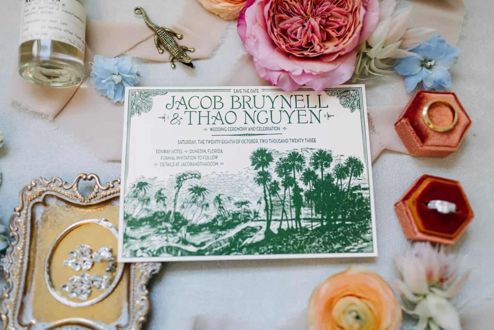 Guests celebrating at a rustic Old Florida wedding reception