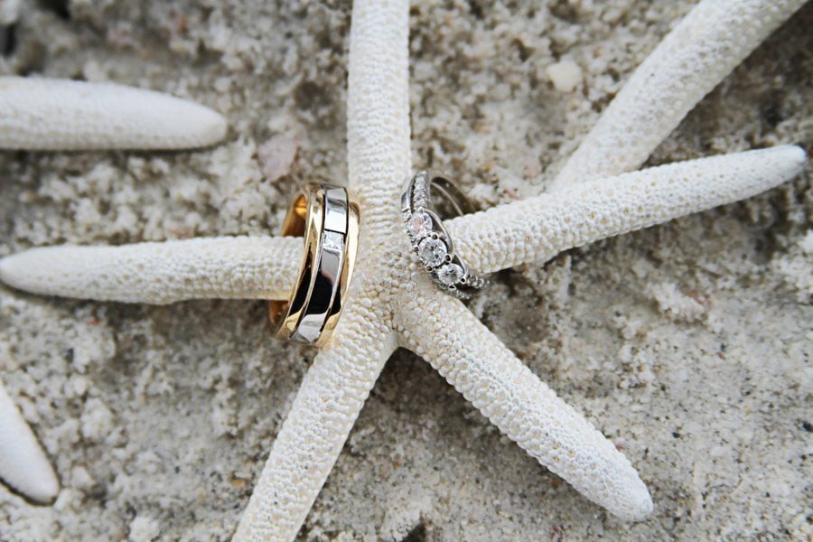 Green and Pink Clearwater Sand Key Park Wedding
