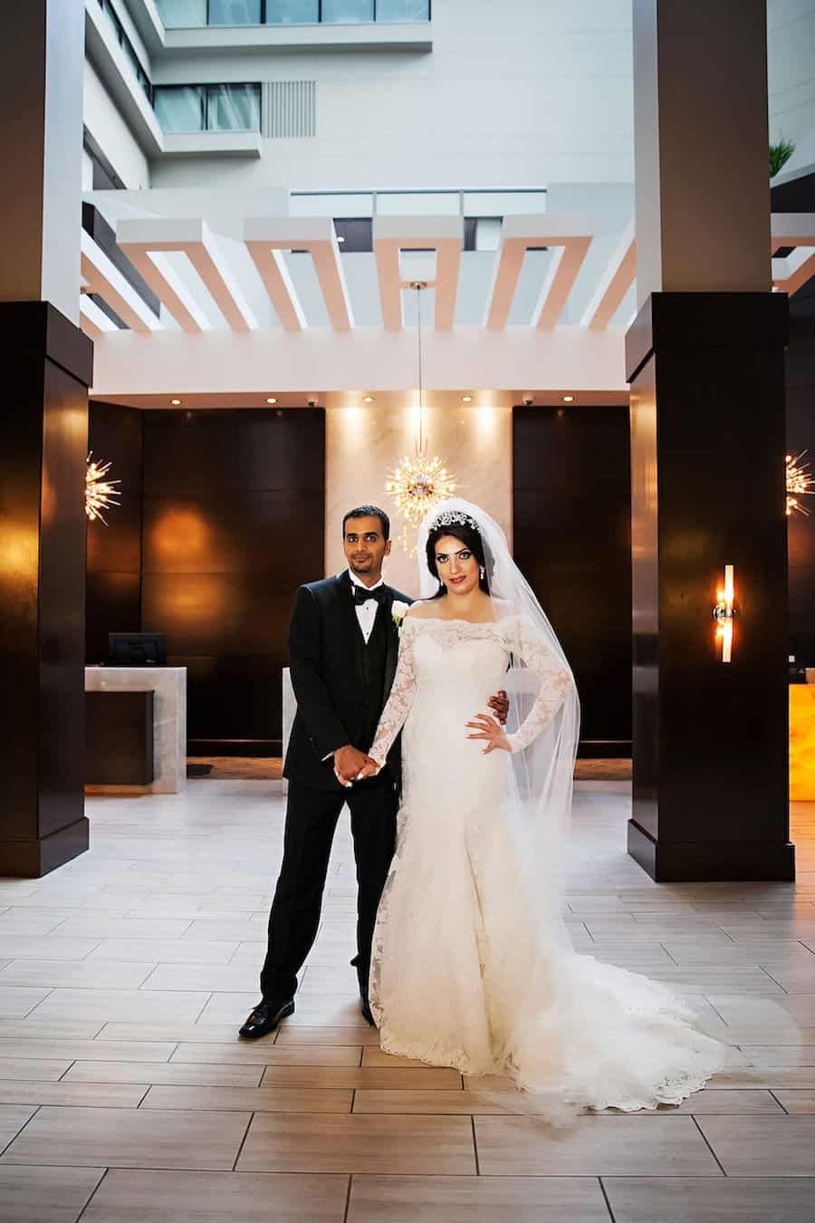 Nuha and Layth Romantic Ballroom Embrace Captured by Limelight Photography