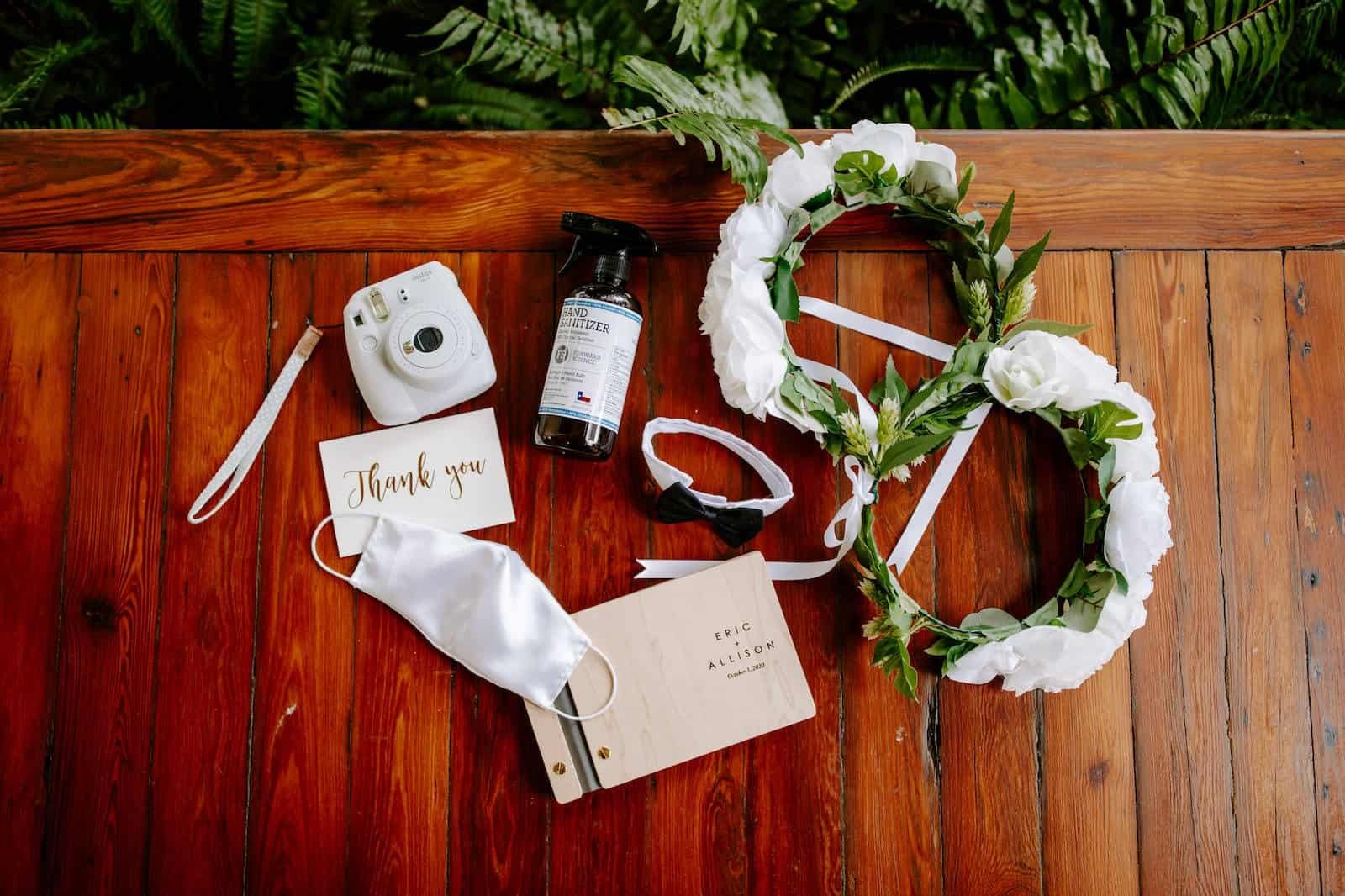 Intimate Tropical Green and Gold At-Home Tampa Oasis Wedding