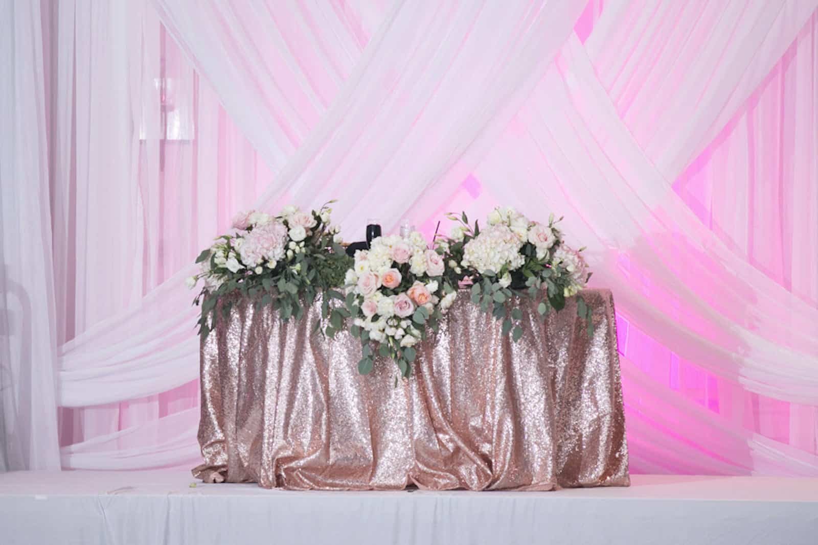 Sweetheart Table Pipe & Drape