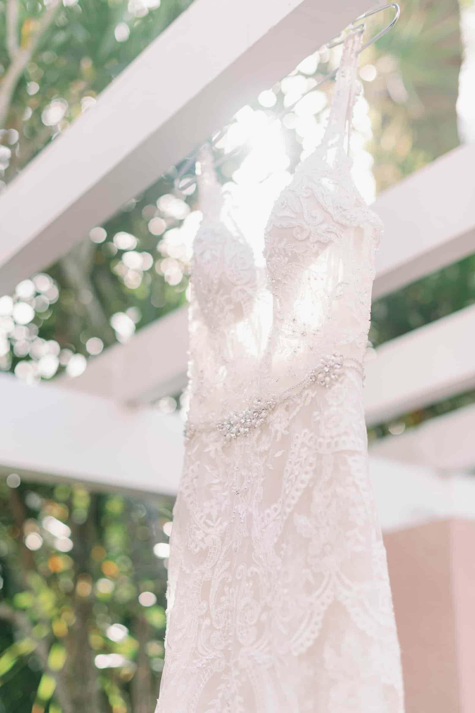 Romantic Wedding Ceremony at The Rusty Pelican Gazebo with Gold Chiavari Chairs and Bay Views