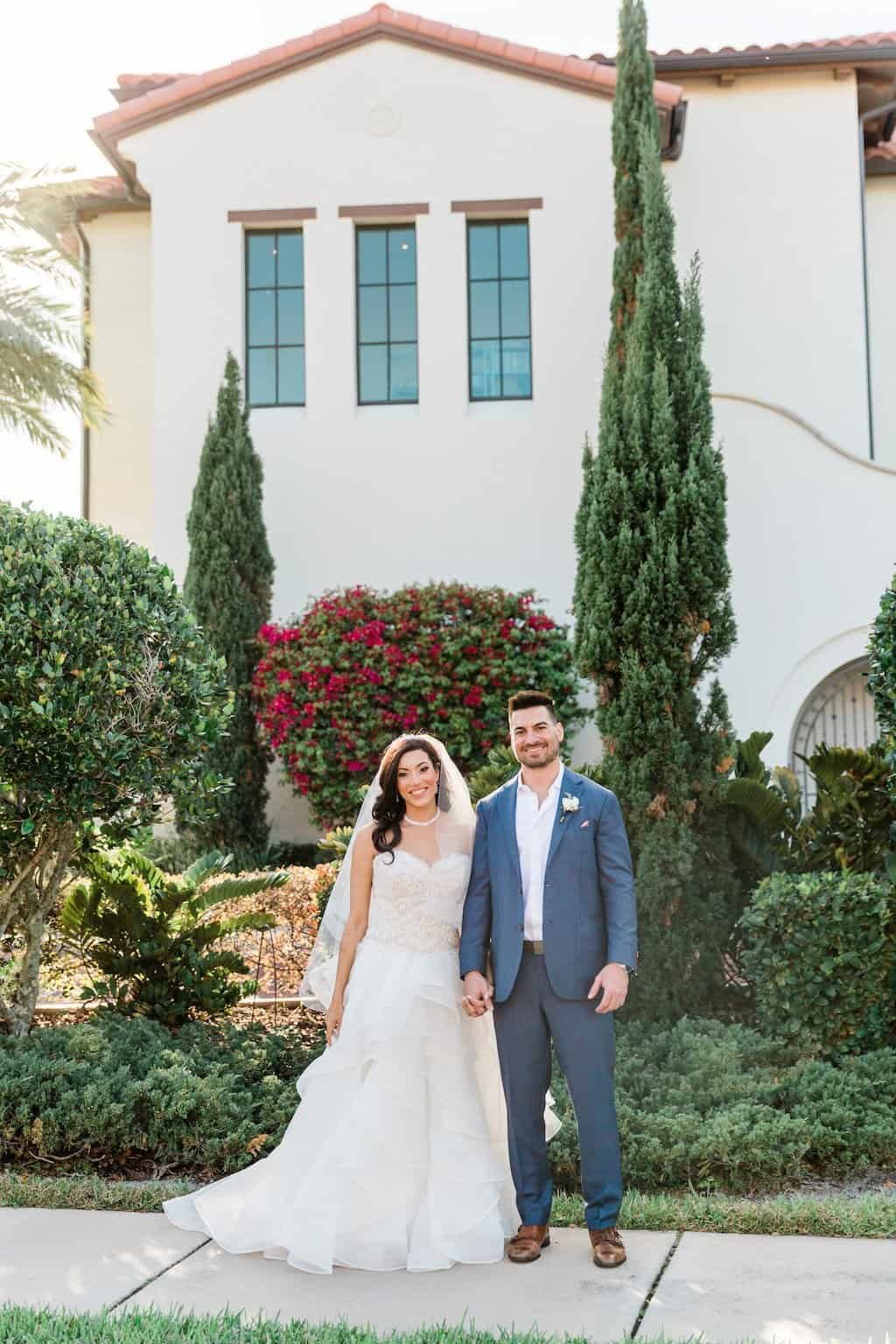 Botanical Garden Wedding Ceremony at Sunken Gardens with Gold Chiavari Chairs by Gabro Event Services