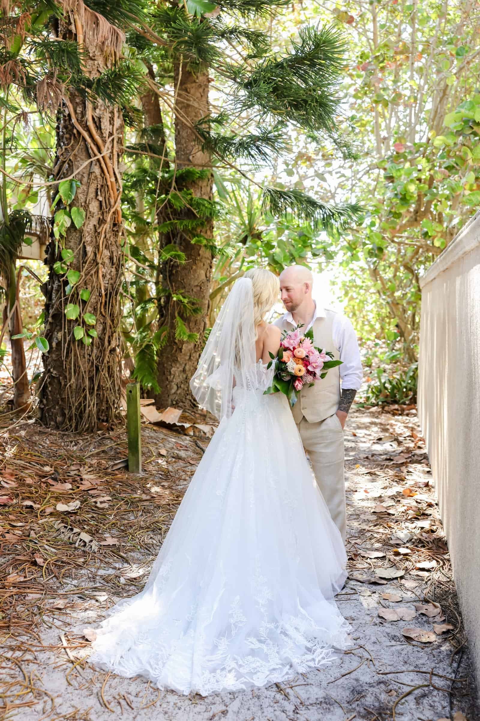 Treasure Island Beach Ceremony Setup with Oceanfront Views at Sunset Beach House