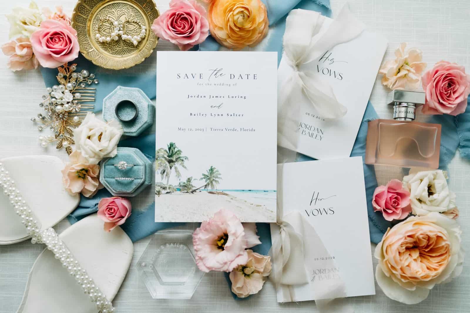 Coastal Dusty Blue Waterfront Wedding | Tampa Bay Watch