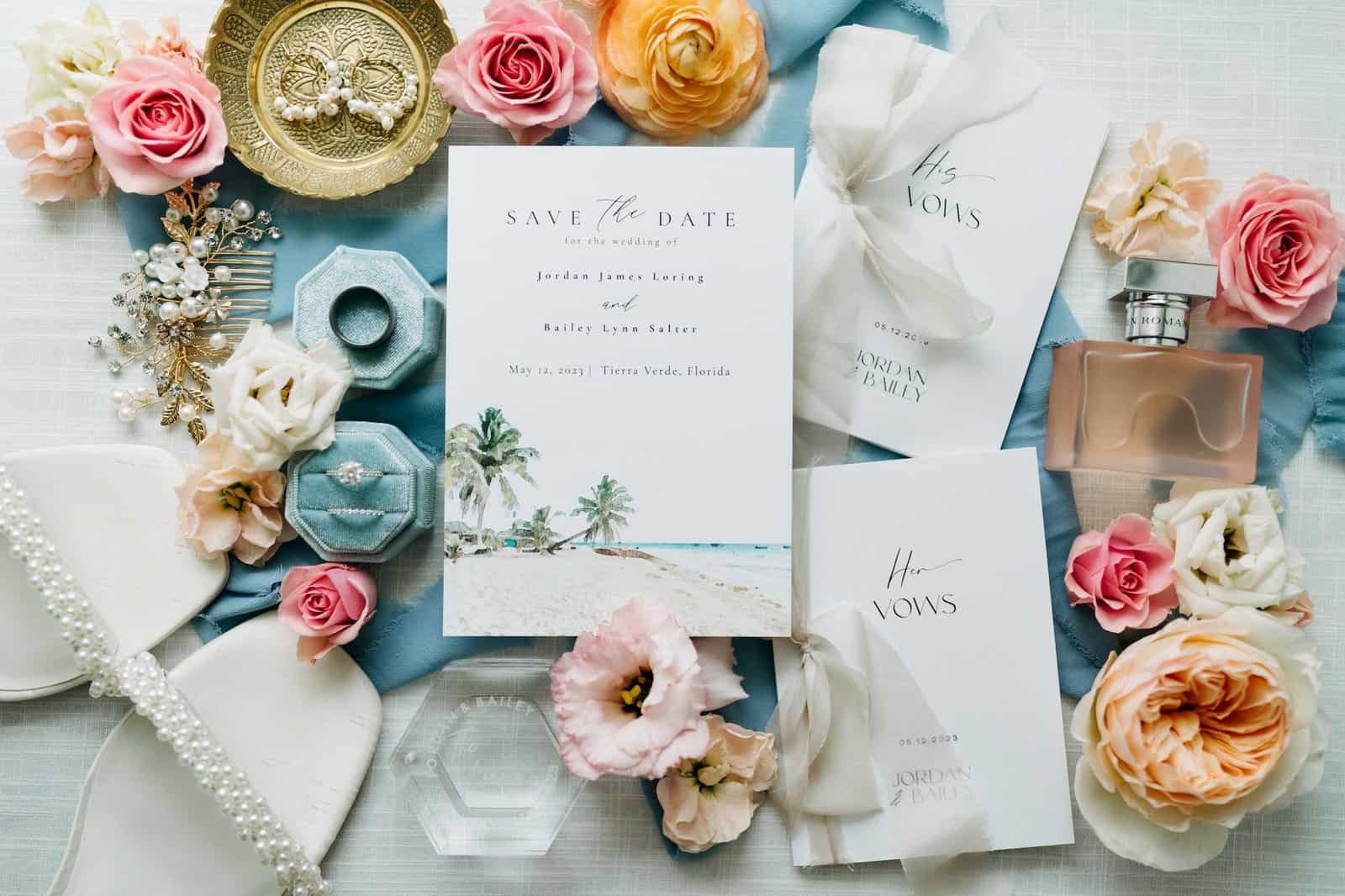Coastal Dusty Blue Waterfront Wedding | Tampa Bay Watch