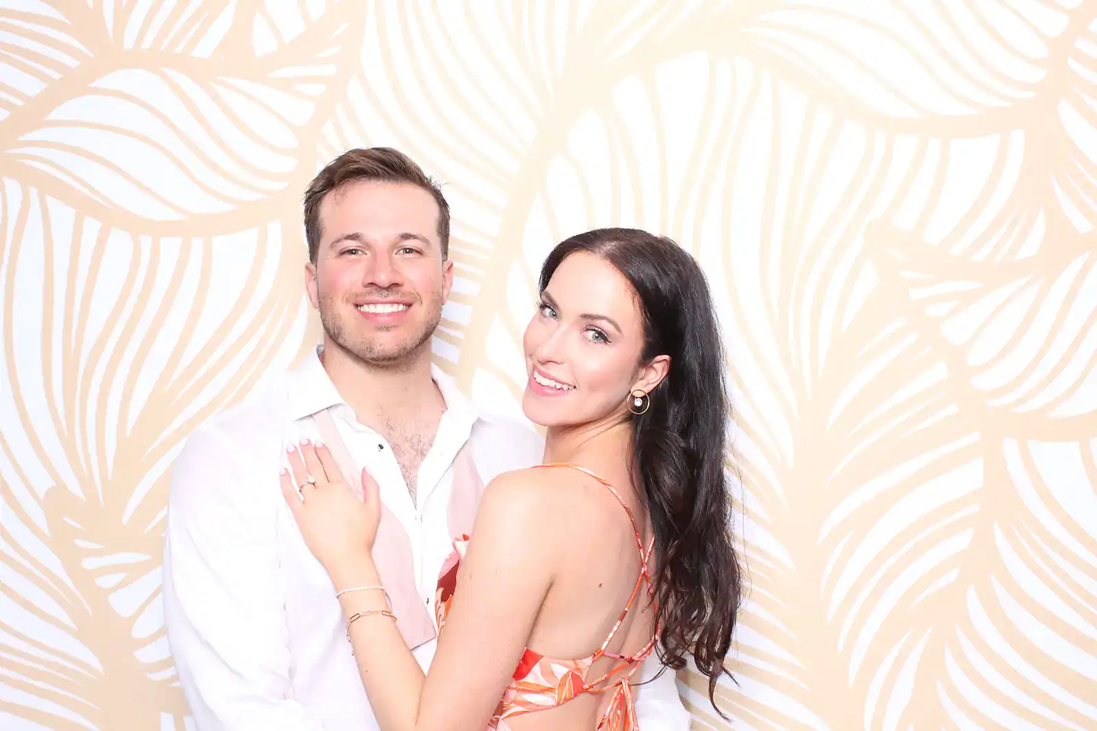 Happy guests celebrating with the bride and groom at a Tampa wedding venue.