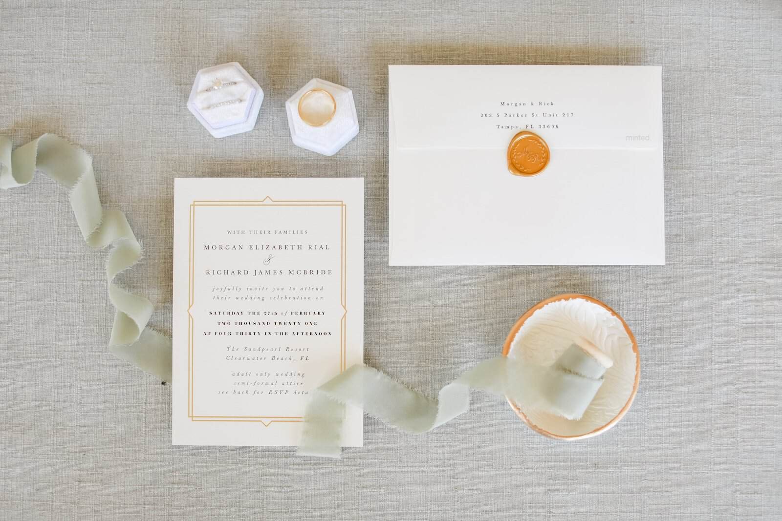 Elegant White and Gold Clearwater Beach Wedding | The Sandpearl