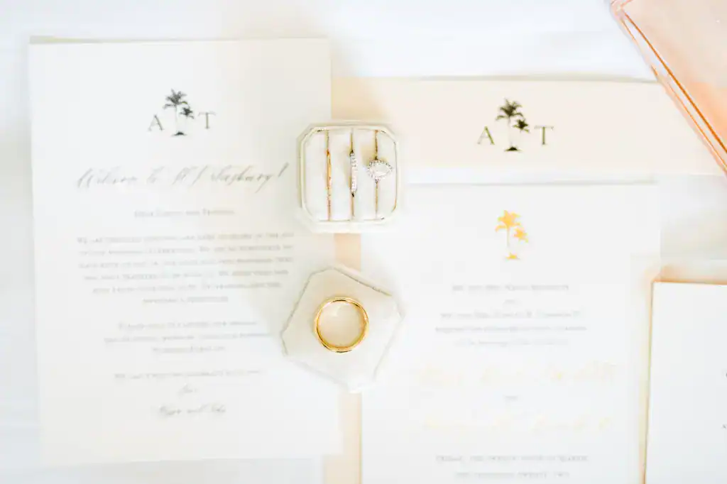 Romantic courtyard ceremony on the Esplanade at The Vinoy Resort